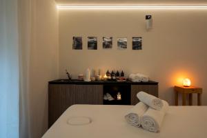 Ένα ή περισσότερα κρεβάτια σε δωμάτιο στο Hotel Dahu