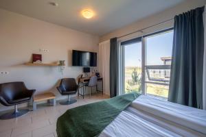 TV a/nebo společenská místnost v ubytování Hotel Laki