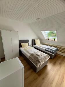 Katil atau katil-katil dalam bilik di Gemütliche 1 Zimmer Wohnung für 2 Personen