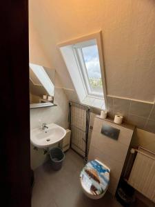 Bilik mandi di Gemütliche 1 Zimmer Wohnung für 2 Personen