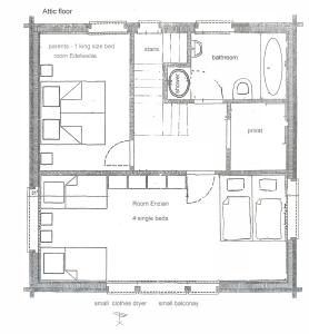 Půdorys ubytování Chalet Matterhornsicht