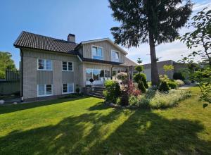 a house with a tree in the yard at Dream house with garden in Kalmar