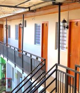 a view of a balcony of a house at Hostal Mi Casa in Canela Baja