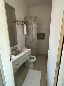 Koupelna v ubytování Hotel Castelo Branco