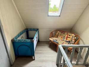 Postel nebo postele na pokoji v ubytování Domeček Drahuška