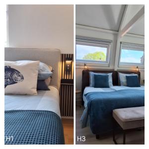 Postel nebo postele na pokoji v ubytování Appartement Havenzicht