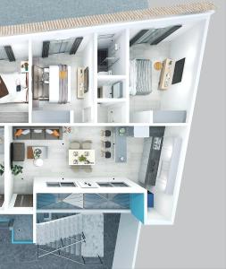 Nhà bếp/bếp nhỏ tại Moderno Apto #4 Casa Tía Tona zona 1