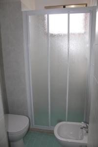 Koupelna v ubytování Hotel Graziana