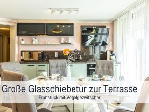 Η κουζίνα ή μικρή κουζίνα στο Ferienwohnung - Vakantiewoning- Perle am Teich- mit Klimaanlage- direkt am Selketal- ideal für Fahrradfahrer und Wanderer- perfekt für eine Auszeit vom Alltag