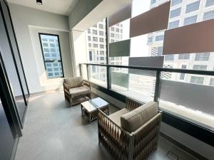 Posezení v ubytování Pixel Studio withBalcony Lake View Free Parking 1405