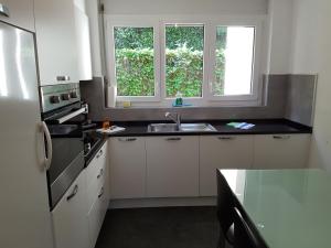 Kuchyň nebo kuchyňský kout v ubytování Ferienwohnung Montana Lago