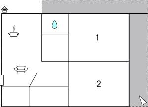 Plan piętra w obiekcie Hochwertige Ferienwohnung