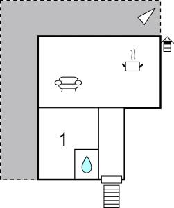 Půdorys ubytování One-Bedroom Apartment In Okrug Donji