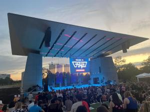 a crowd of people standing in front of a stage at Private Room in Ballantyne in Charlotte
