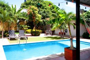 Bazén v ubytování Cacao Hostel Santa Marta nebo v jeho okolí