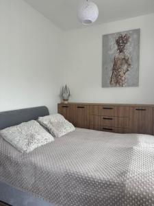 Postel nebo postele na pokoji v ubytování POOL RESORT- Vila Lena- Studio 3