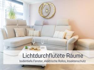 Χώρος καθιστικού στο Ferienwohnung - Vakantiewoning- Perle am Teich- mit Klimaanlage- direkt am Selketal- ideal für Fahrradfahrer und Wanderer- perfekt für eine Auszeit vom Alltag