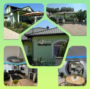 a collage of photos of a house at Rena Vendégház in Nagykanizsa