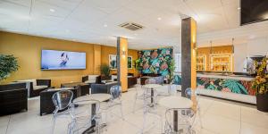 TV a/nebo společenská místnost v ubytování Hotel Fantini