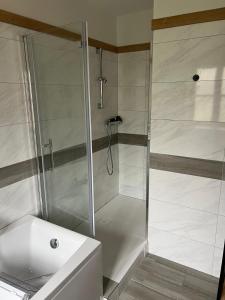 Koupelna v ubytování Haus-Ennstal