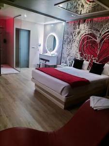 Postel nebo postele na pokoji v ubytování Motel Trebol