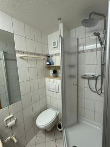 Koupelna v ubytování FeWo Waldsee mit Pool und Sauna inklusive + 24 fotografií