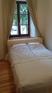 Postel nebo postele na pokoji v ubytování Konak Apartment