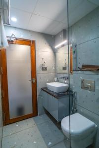 Koupelna v ubytování Senora Suites