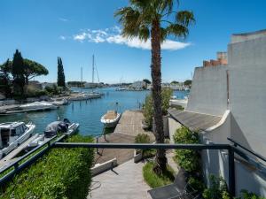 a view of a marina with boats in the water at Villa Marina N173 - 5P6 in Le Grau-du-Roi