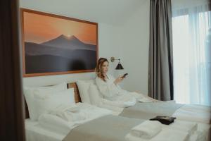 Postel nebo postele na pokoji v ubytování Soko IN Spa
