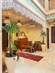 Posezení v ubytování Riad Alice Terrace & Spa