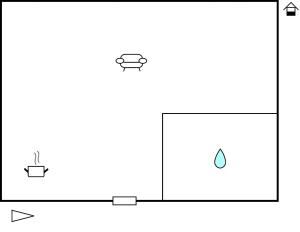 un schéma de principe d’un système de coordonnées de réaction dans l'établissement Stunning Apartment In Karlshagen, à Karlshagen