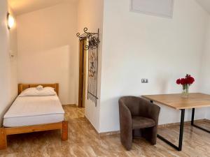 Camera con letto, tavolo e sedia di Luxor a Havířov