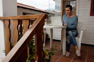 Balkón nebo terasa v ubytování Apartamentos Los Quipus