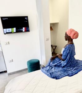 TV a/nebo společenská místnost v ubytování Petra Maris B&B