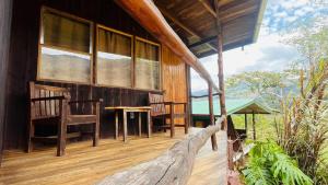 Landskap semula jadi dekat dengan lodge