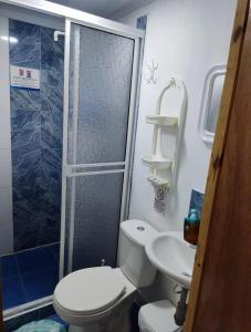 Um banheiro em Posada San Nicolas