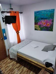 Cama ou camas em um quarto em Posada San Nicolas