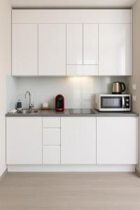 Kuchyň nebo kuchyňský kout v ubytování Apartament Stubai 3 Czarna Góra