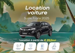 a poster of a toyota fortuner parked on a beach at SG6 Maison du Moulin - Grand Baie in Grand Baie