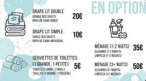a sampling of the estimated openings for drinks in the store at Le cabanon de Mirza in Sète