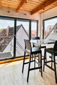 Svalir eða verönd á Das Stader Penthouse mit Dachterrassen