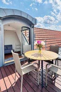 Setusvæði á Das Stader Penthouse mit Dachterrassen