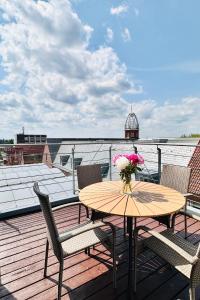Svalir eða verönd á Das Stader Penthouse mit Dachterrassen