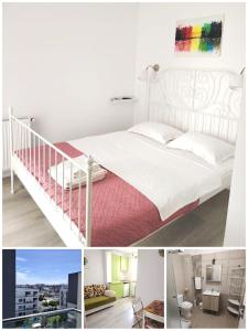 Postel nebo postele na pokoji v ubytování Garsoniera Olivia - Amarilia Apartments