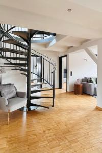 Setusvæði á Das Stader Penthouse mit Dachterrassen