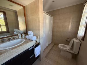 ein Badezimmer mit Waschbecken und Toilette in der Unterkunft Casa del Bicentenario in Tandil + 13 Fotos