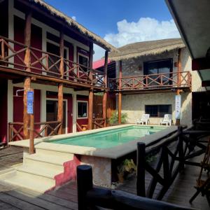 Bazén v ubytování Holbox Isla Bonita nebo v jeho okolí