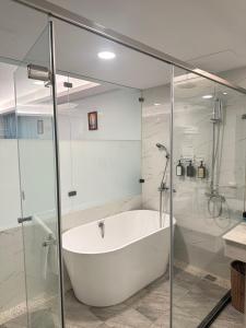 Koupelna v ubytování Menippe Hotel Kaohsiung