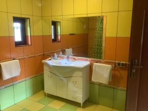 Koupelna v ubytování Hostel garden